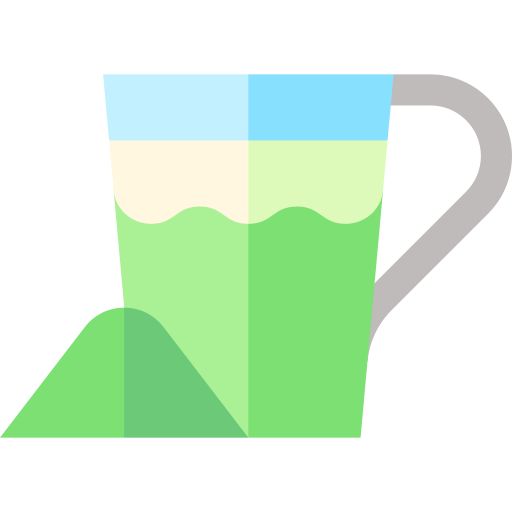 café con leche matcha Basic Straight Flat icono