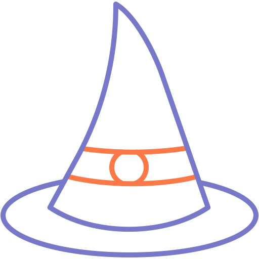Шляпа ведьмы Generic color outline иконка