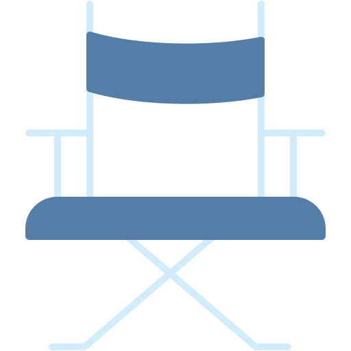 krzesło reżysera Generic color fill ikona