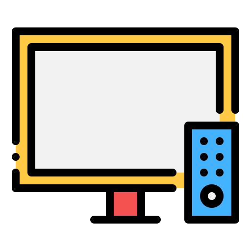 monitor televisivo Generic color lineal-color icona