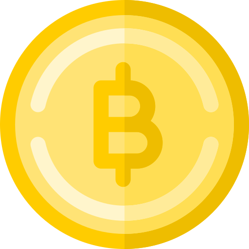bitcoins Basic Rounded Flat icono