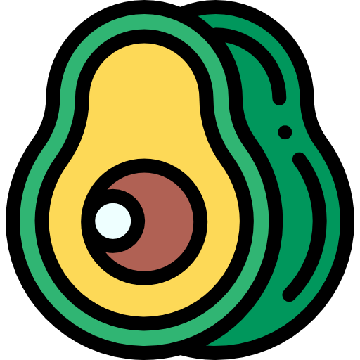 aguacate Detailed Rounded Lineal color icono