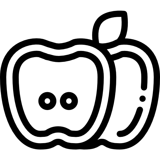 manzana Detailed Rounded Lineal icono