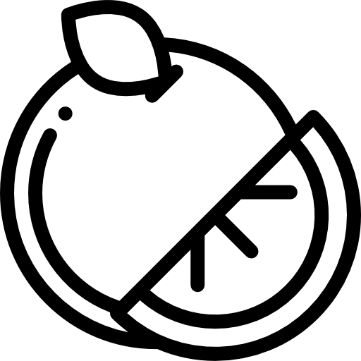naranja Detailed Rounded Lineal icono