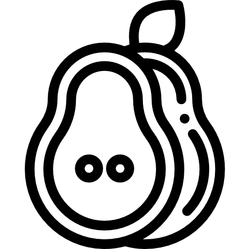 梨 Detailed Rounded Lineal icon