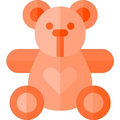 плюшевый медведь Basic Rounded Flat иконка