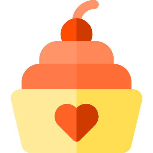 Cupcake Basic Rounded Flat icon