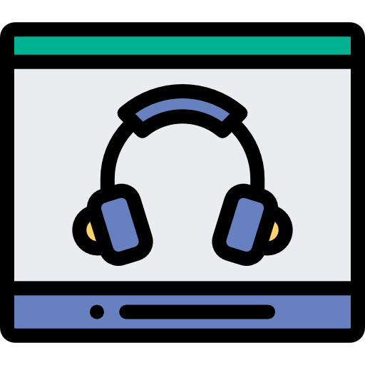 zestaw słuchawkowy Detailed Rounded Lineal color ikona