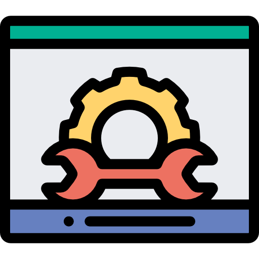 설정 Detailed Rounded Lineal color icon