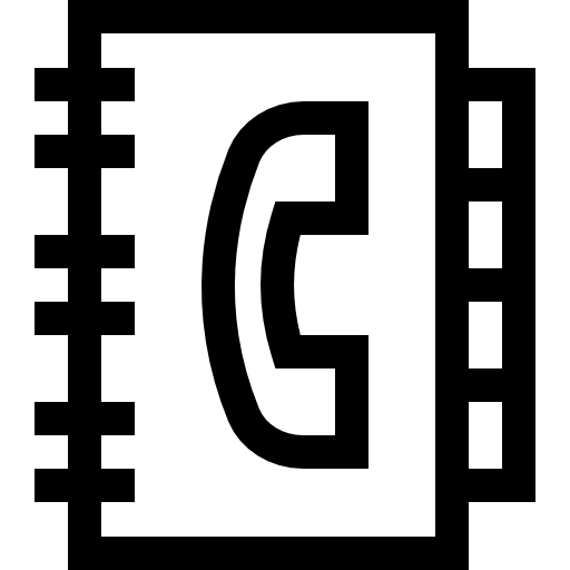directorio telefónico Basic Straight Lineal icono
