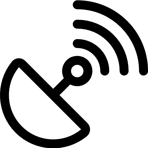 satélite Basic Rounded Lineal icono