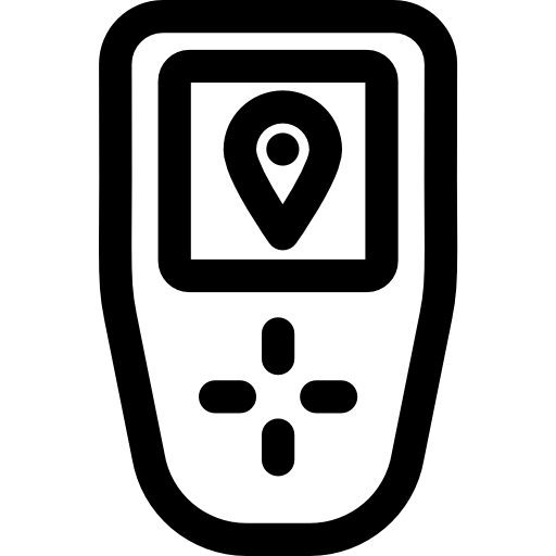 gps Basic Rounded Lineal Ícone