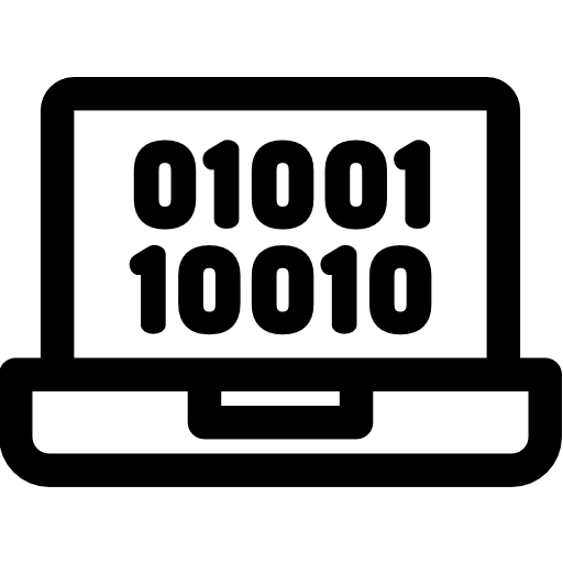 codice binario Basic Rounded Lineal icona