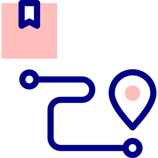 Route Detailed Mixed Lineal color icon