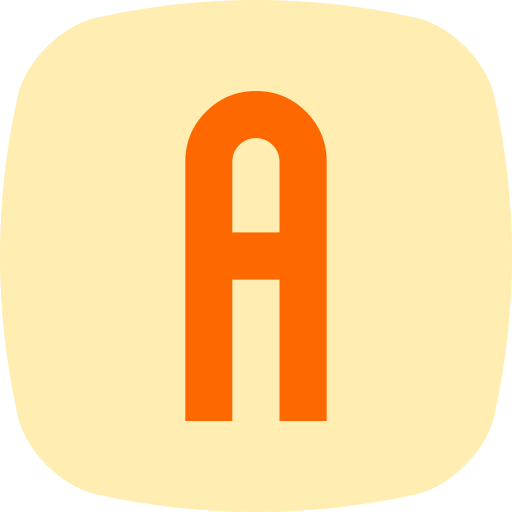 letter a Generic color fill icoon