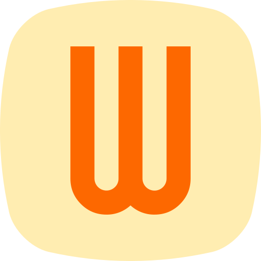 Letter w Generic color fill icon