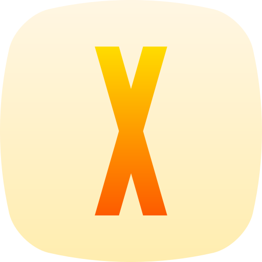 Letter x Generic gradient fill icon
