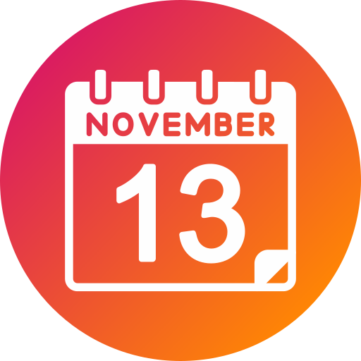 November 13 Generic gradient fill icon