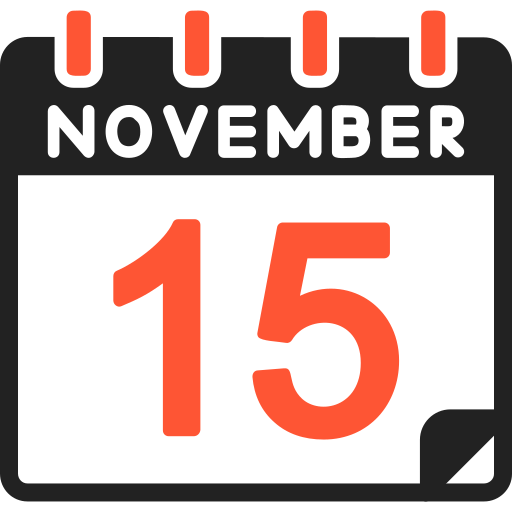 15. november Generic color fill icon