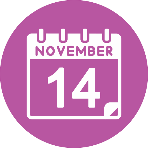 November 14 Generic color fill icon