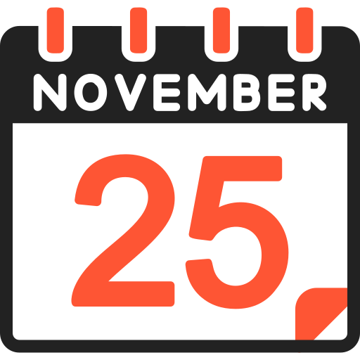 25. november Generic color fill icon