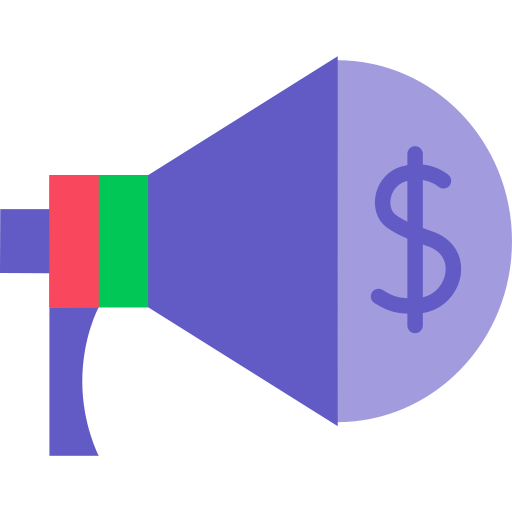 Sales bullhorn Generic color fill icon