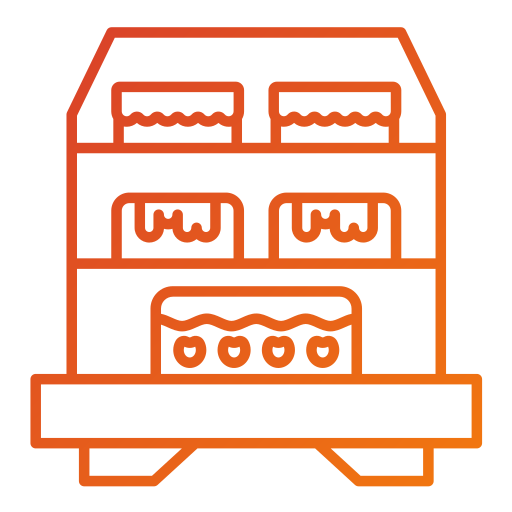 食品ショーケース Generic gradient outline icon