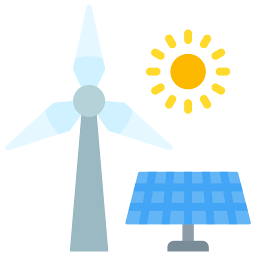 Возобновляемая энергия Generic color fill иконка