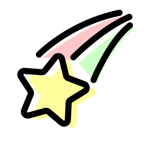Падающая звезда Generic color lineal-color иконка
