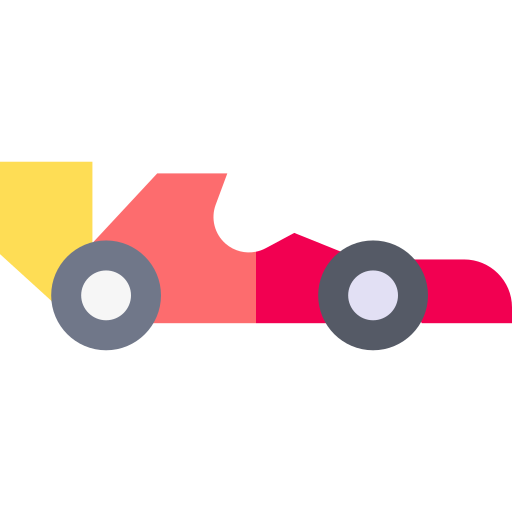 レースカー Basic Straight Flat icon