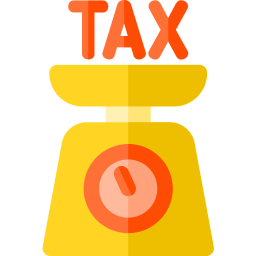 les impôts Basic Rounded Flat Icône