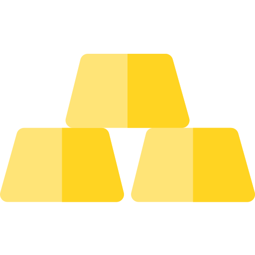 Gold Ingots Basic Rounded Flat icon