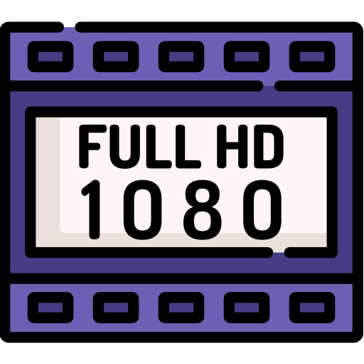 1080p full hd Special Lineal color icona