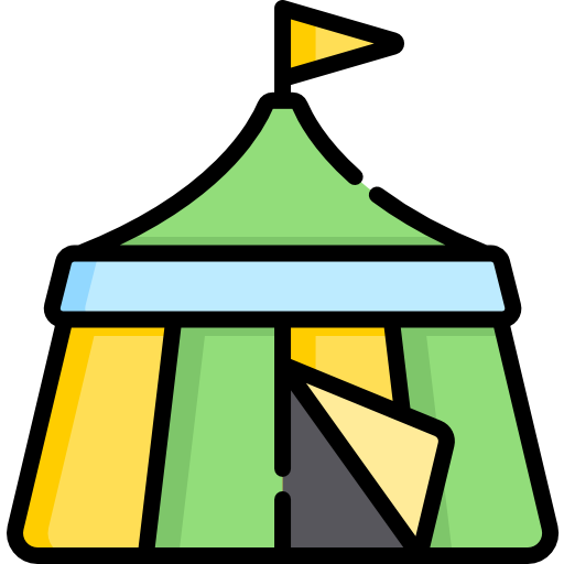 Tent Kawaii Lineal color icon