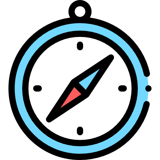 Compass Detailed Rounded Lineal color icon