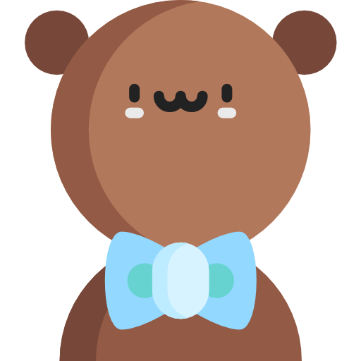 плюшевый медведь Kawaii Flat иконка