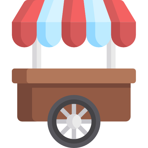 Kiosk Kawaii Flat icon