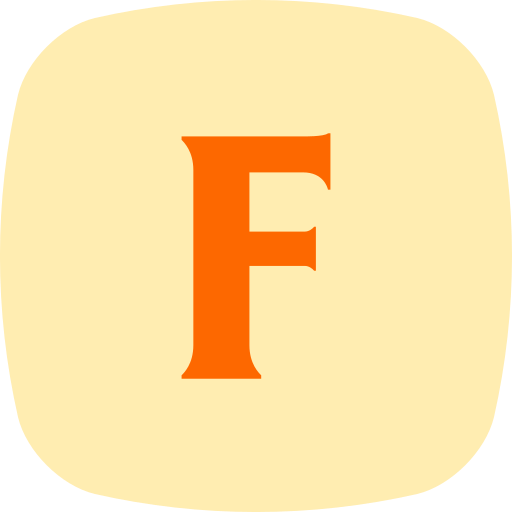 Letter f Generic color fill icon