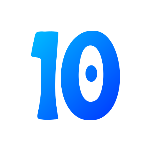 numero 10 Generic gradient fill icono