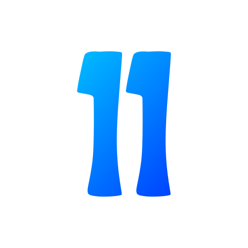 Number 11 Generic gradient fill icon