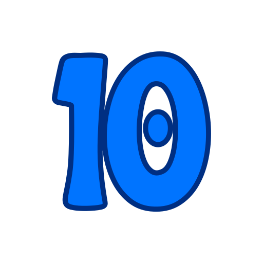 nummer 10 Generic color lineal-color icon