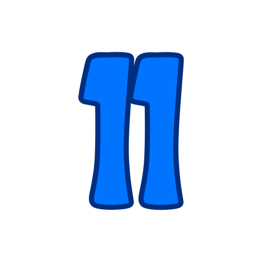 nummer 11 Generic color lineal-color icon