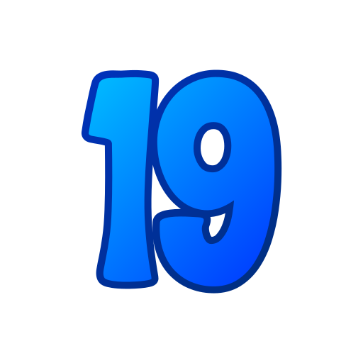numéro 19 Generic gradient lineal-color Icône