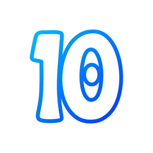 nummer 10 Generic gradient outline icon