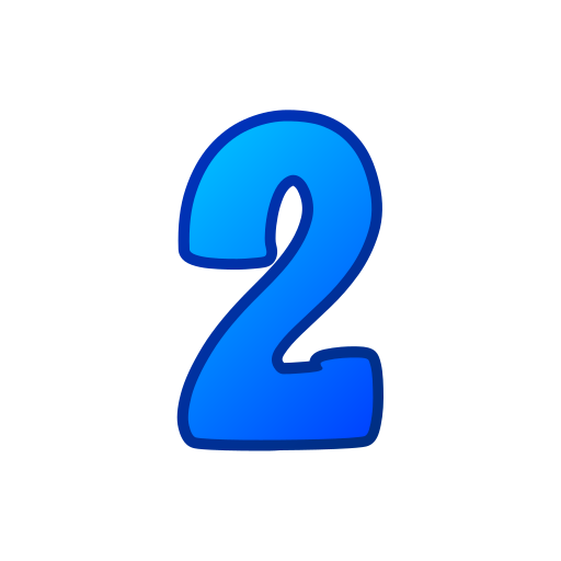 Number 2 Generic gradient lineal-color icon