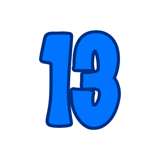 numéro 13 Generic color lineal-color Icône