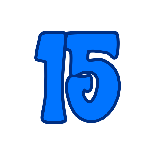 número 15 Generic color lineal-color icono