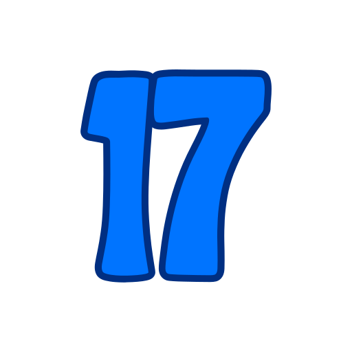 número 17 Generic color lineal-color Ícone