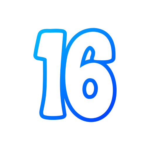 nummer 16 Generic gradient outline icon