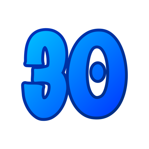 Number 30 Generic gradient lineal-color icon